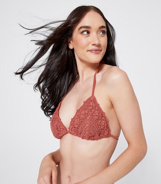 Lily Loves Crochet Triangle Bikini Swim Top