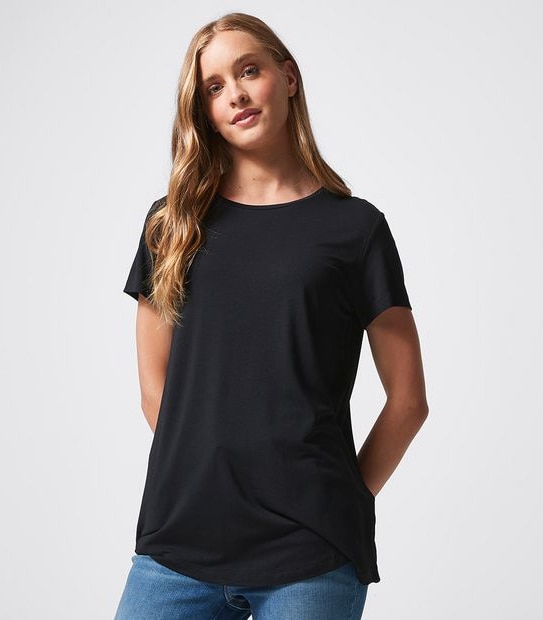 Modal/Elastane Crew Neck T-Shirt