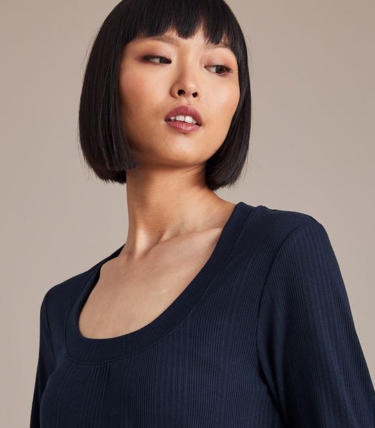 Scoop Rib Knit Top