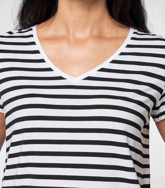 Modal/Elastane V-Neck T-Shirt