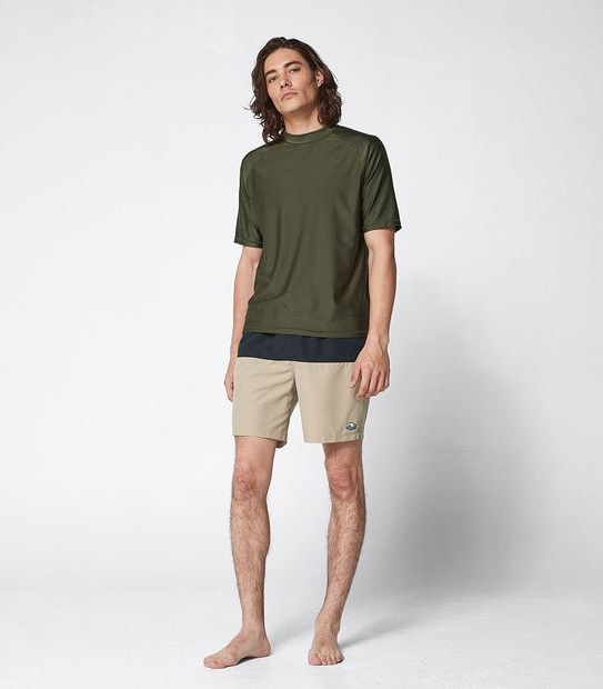 Piping Hot Rash Vest - Khaki