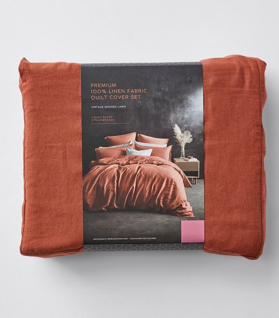 Lilah Linen Quilt Cover Set - Super King Bed