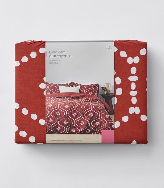 Luna Geo Quilt Cover Set - Single Bed