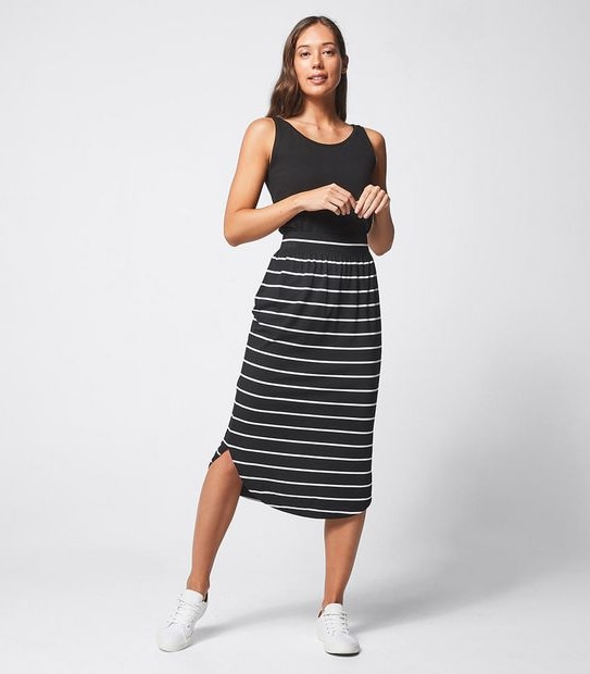 Jersey Curved Hem Skirt