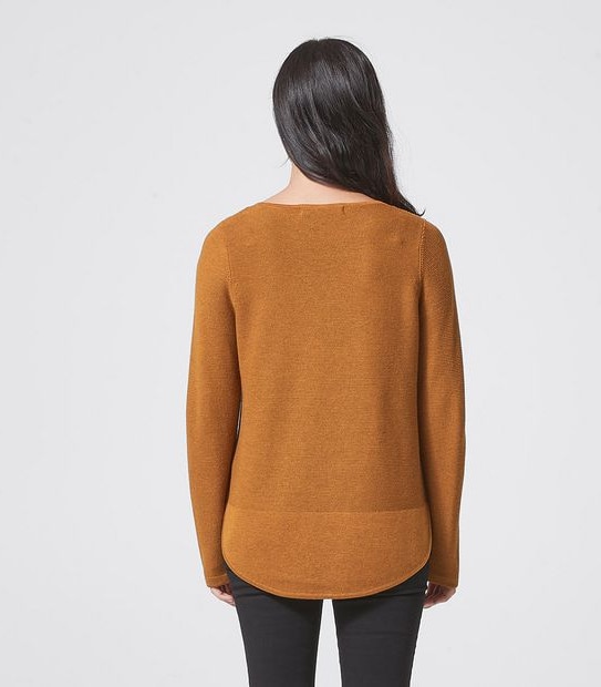Stitch Detail Curved Hem Jumper