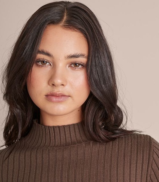 Lily Loves Cropped Rib Knit Skivvy