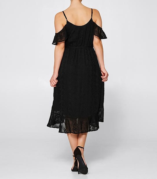 Cold Shoulder Dress - Black