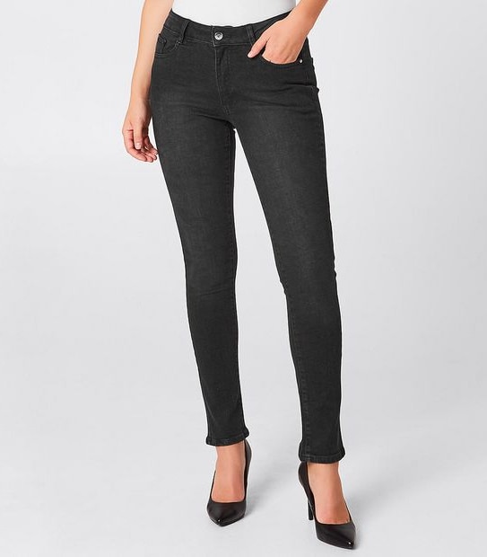 Slim Straight Leg Jeans - Black