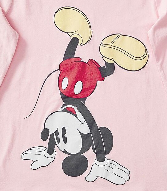 Disney Mickey Mouse Long Sleeve Upside Down T-Shirt