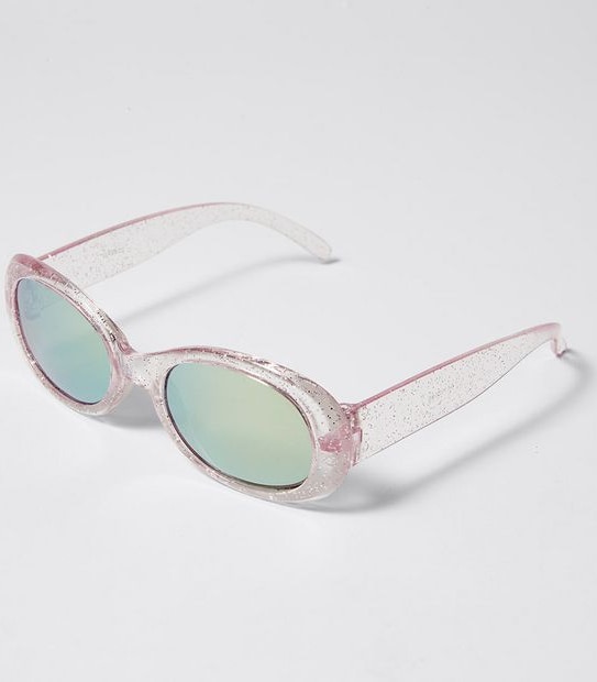 Kids Glitter Oval Sunglasses 
