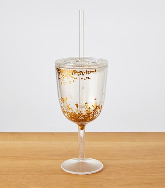 Gold Acrylic Wine Goblet