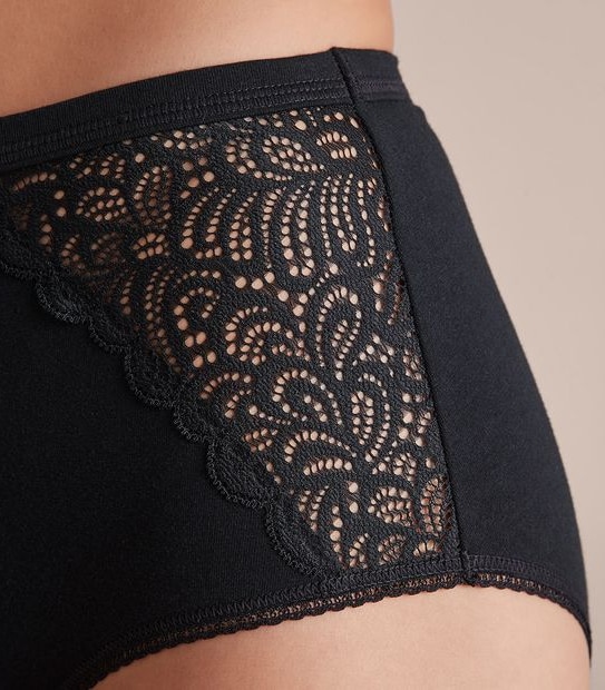 Cotton and Lace Full Briefs; Style: LFB27843
