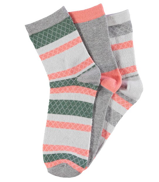 3 Pack Fashion Quarter Crew Socks