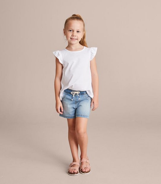 Wonder Denim Drawstring Shorts