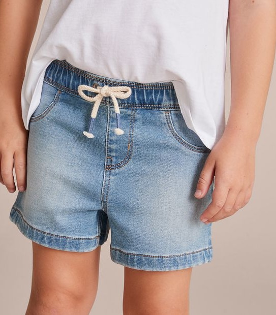 Wonder Denim Drawstring Shorts