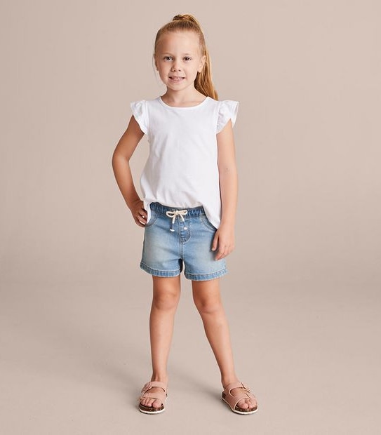 Wonder Denim Drawstring Shorts