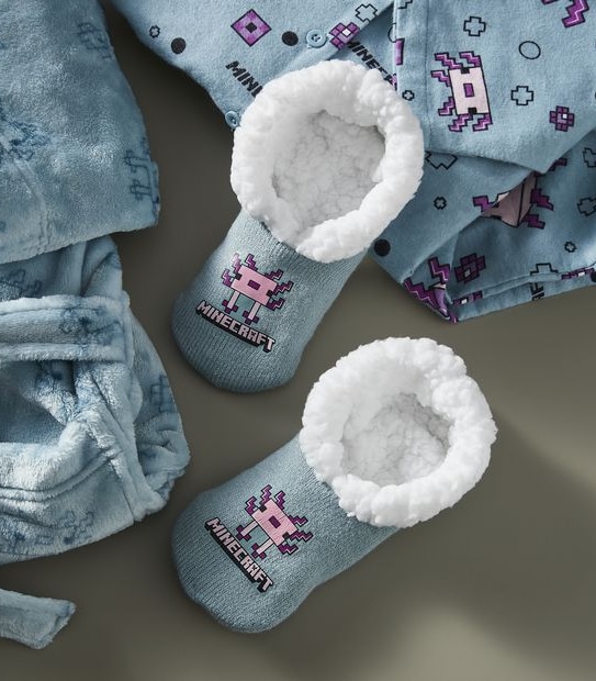 Minecraft Fleece Home Socks