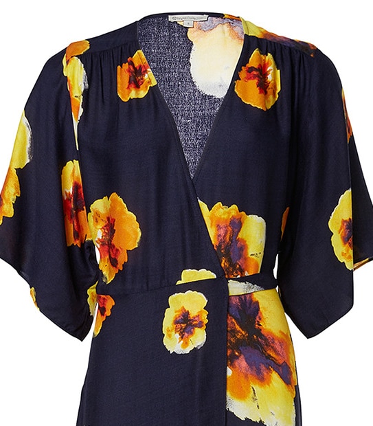 Floral Print Wrap Maxi Dress