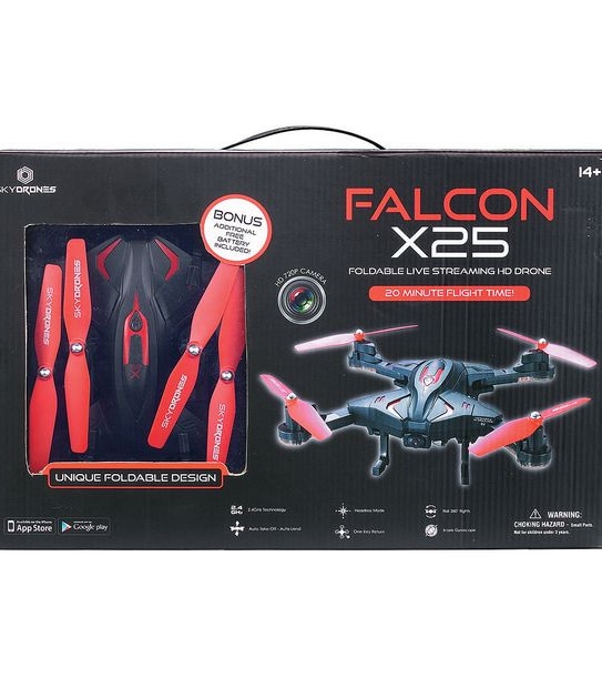 Skydrones Falcon X25 Foldable Live Streaming HD Drone