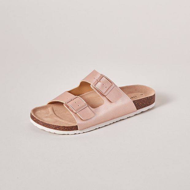 womens leather slides shoes