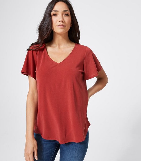 Flutter Sleeve Knit Top