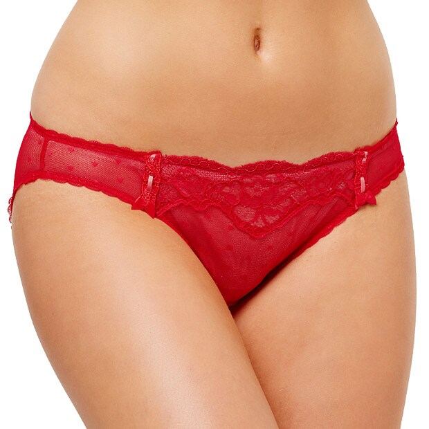 Collette Dinnigan Wild Hearts Dentelle Bikini Briefs - Cherry Red Collette Dinnigan Wild Hearts Dentelle Bikini Briefs - Cherry Red