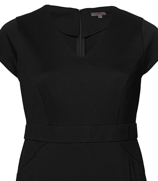 Belle Curve Ponte Dress - Black