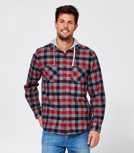 Hooded Flannelette Shirt
