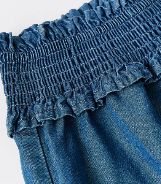 Shirred Wide Leg Pants
