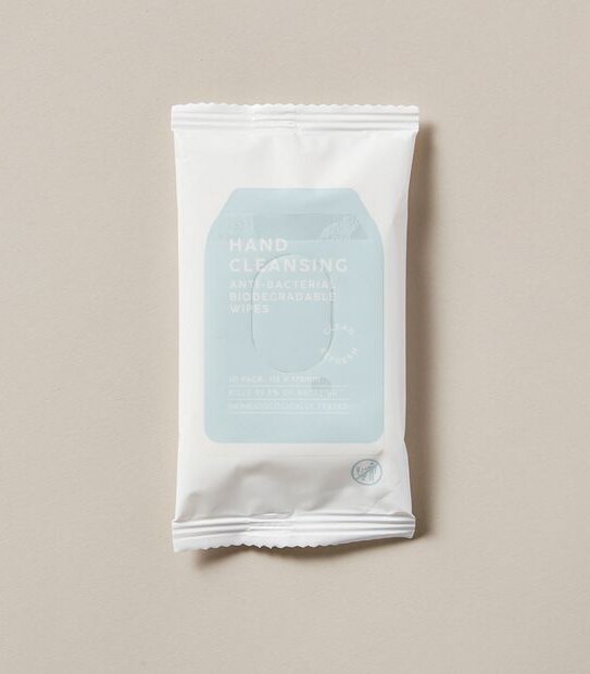 10 Pack Hand Cleansing Anti-Bacterial Biodegradable Wipes