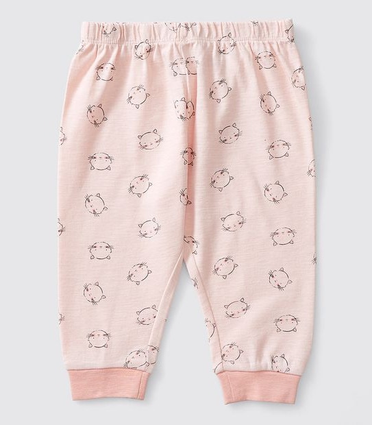 Baby Organic Cotton 2 Piece Pyjama Set - Pink