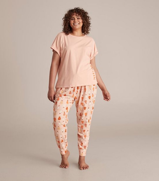 Extended Sizing Printed Sleep Jogger Pants