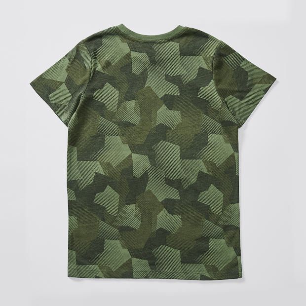 Short Sleeve Camouflage Print T-Shirt 