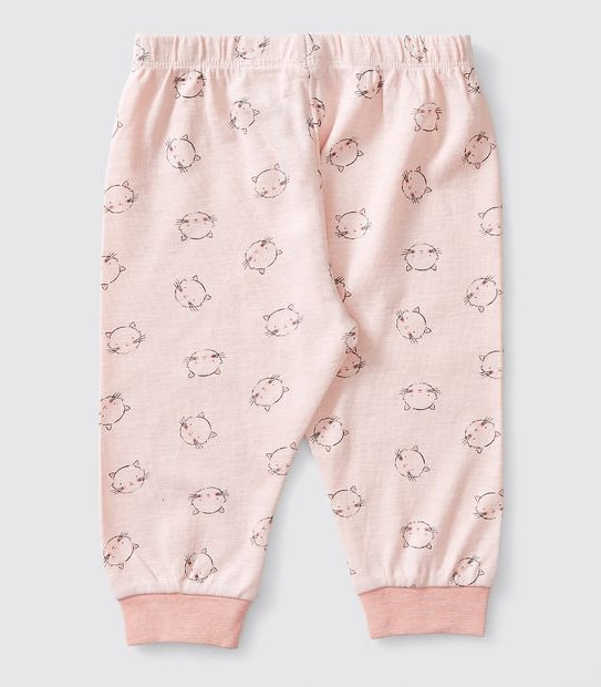 Baby Organic Cotton 2 Piece Pyjama Set - Pink