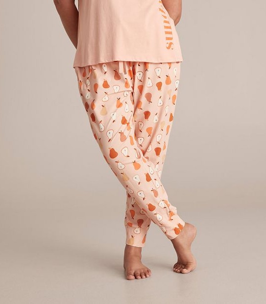 Extended Sizing Printed Sleep Jogger Pants