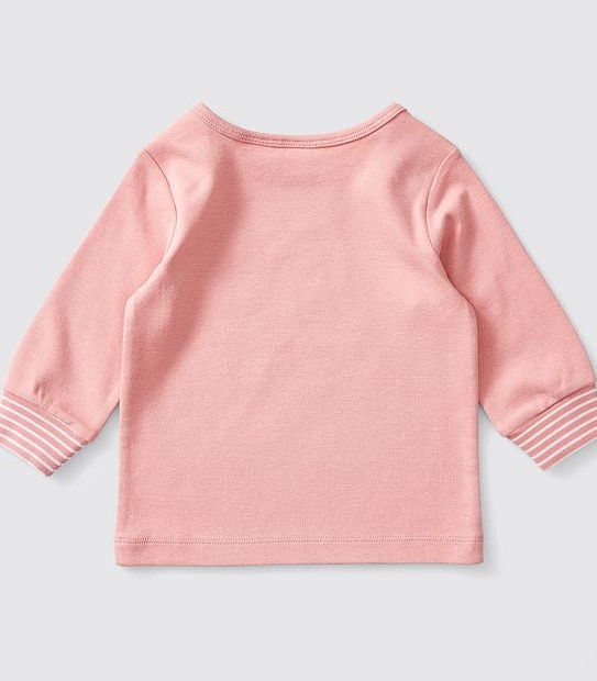 Baby Organic Cotton Bunny Print Pyjama Set - Pink