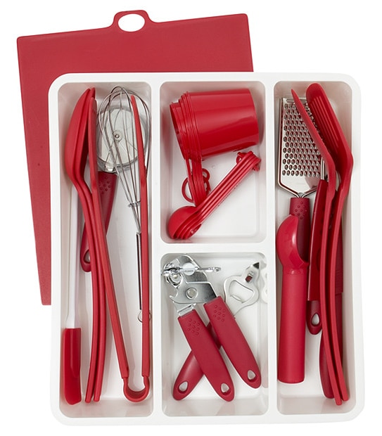 24 Piece Kitchen Starter Set - Red