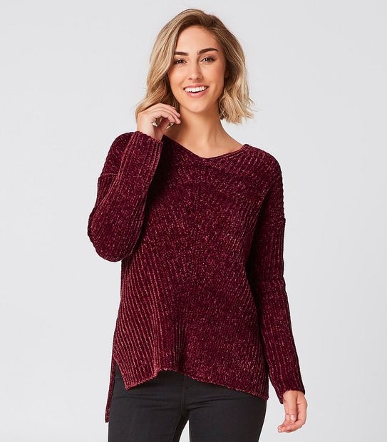Chenille V-Neck Jumper