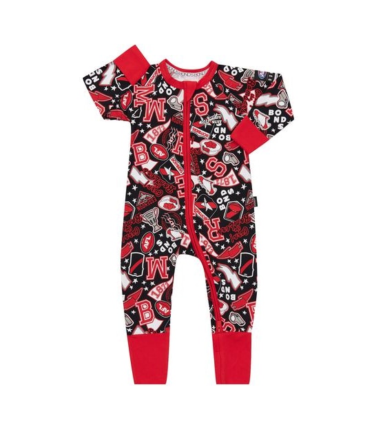 Bonds Baby AFL Essendon Zip Wondersuit Coverall
