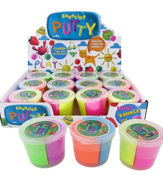 Bensons Two-Tone Bouncing Putty Assorted