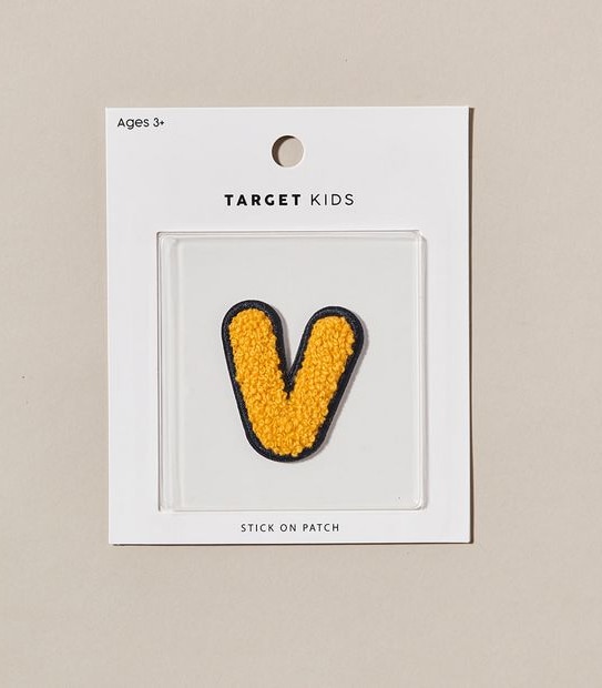 Stick on Patch - Letter V