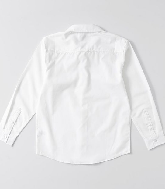 Long Sleeve School Shirt - White
