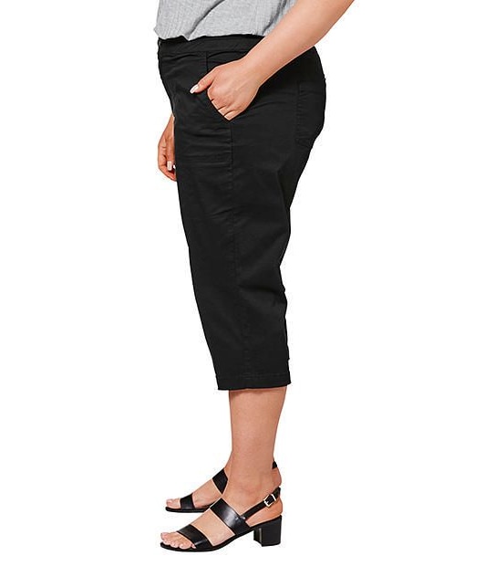 Belle Curve Rib Waist Crop Pants