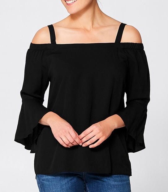 Off Shoulder Ruffle Sleeve Top