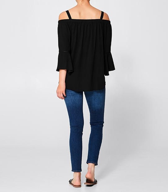 Off Shoulder Ruffle Sleeve Top