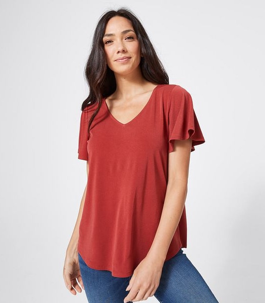 Flutter Sleeve Knit Top
