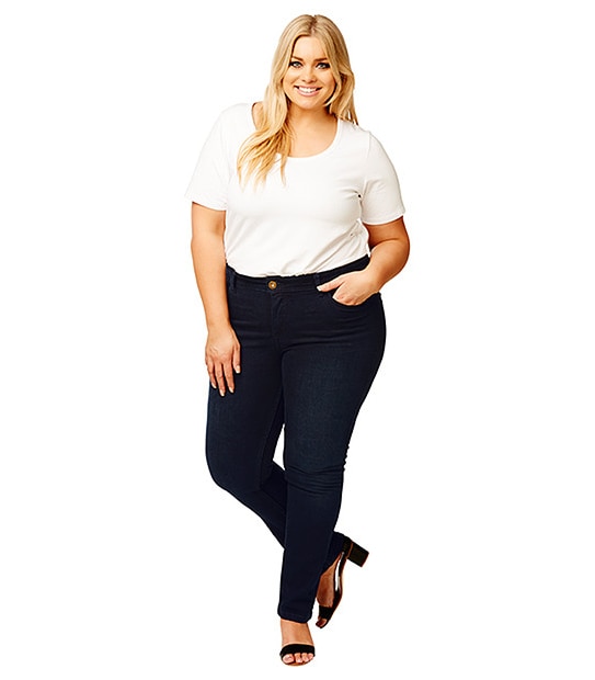 Belle Curve Straight Leg Jeans - Indigo