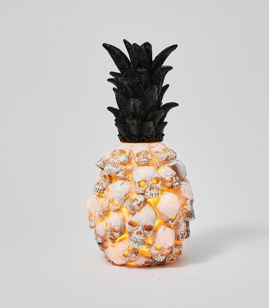 Halloween Skull Pineapple - Black/White