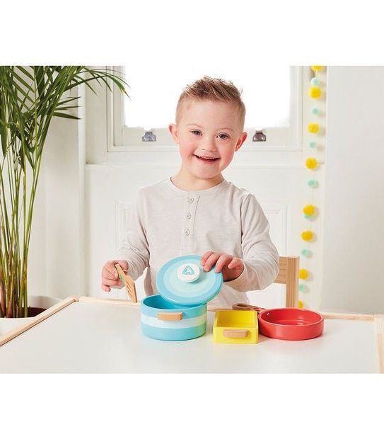 Early Learning Centre Wooden Kitchen Pots and Pans
