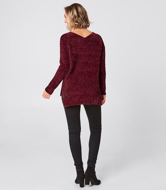 Chenille V-Neck Jumper